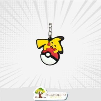 Chaveiro Emborrachado - Animes - Pokémon - Pokebola Pikachu