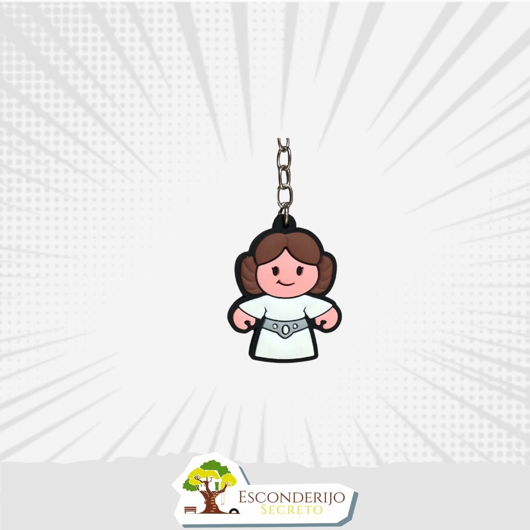 Chaveiro Emborrachado - Hype&+ - Star Wars - Princesa Leia