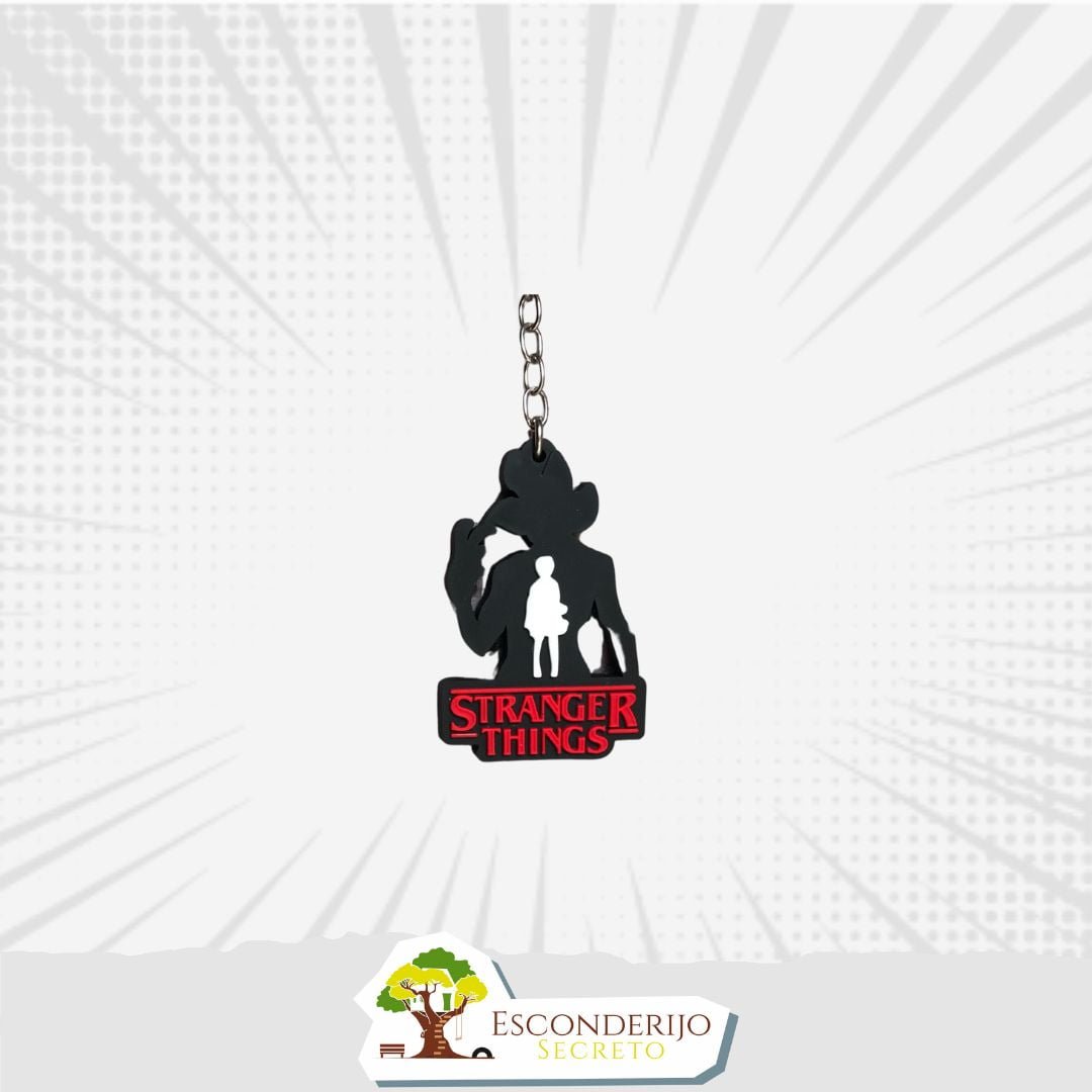 Chaveiro Emborrachado - Hype&+ - Stranger Things - Demogorgon e Will