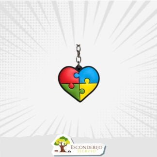 Chaveiro Emborrachado - Lifestyle - Autismo - Coração