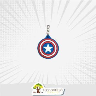 Chaveiro Emborrachado - Marvel&DC - Escudo Cap. América