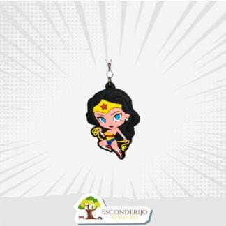 Chaveiro Emborrachado - Marvel&DC - Mulher Maravilha