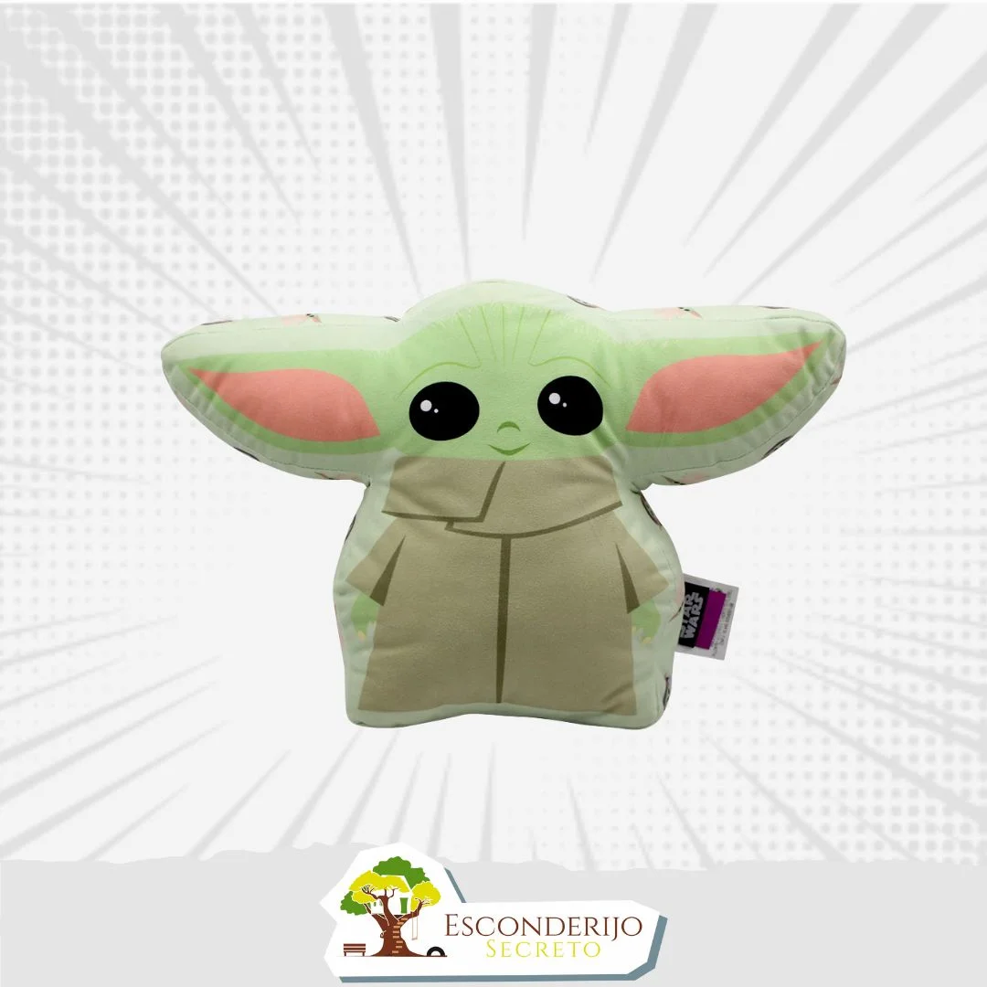 Almofada Formato Fibra Baby Yoda (Grogu)