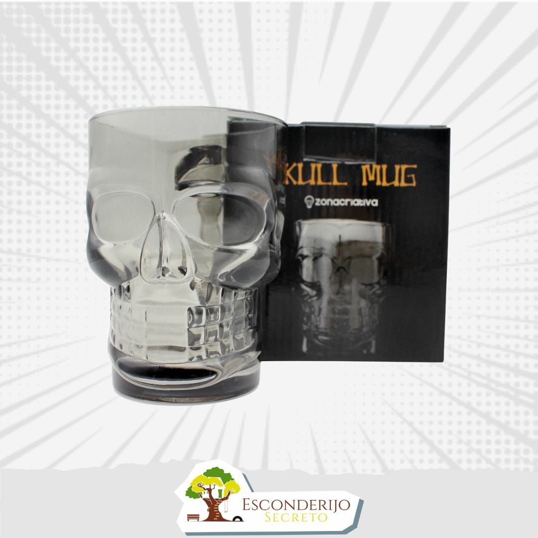 Caneca 500ml Caveira Skull Mug Preta
