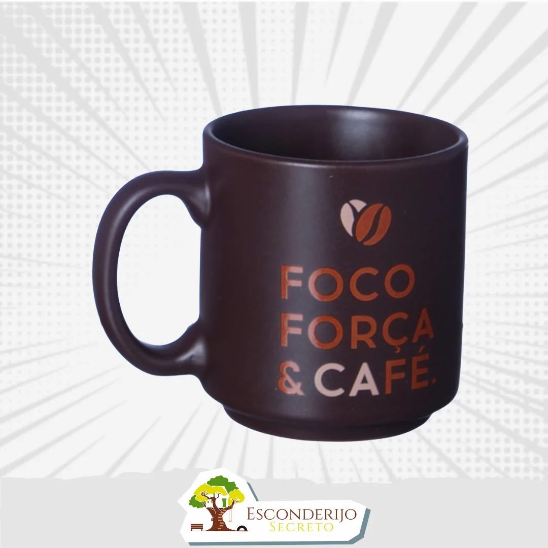 Caneca Mini Tina 100ml Foco, Força & Café