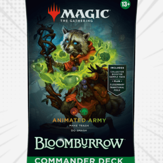 Magic: The Gathering Bloomburrow Commander Deck - Animated Army (100-Card Deck, 2-Card Collector Booster Sample Pack + Accessories)