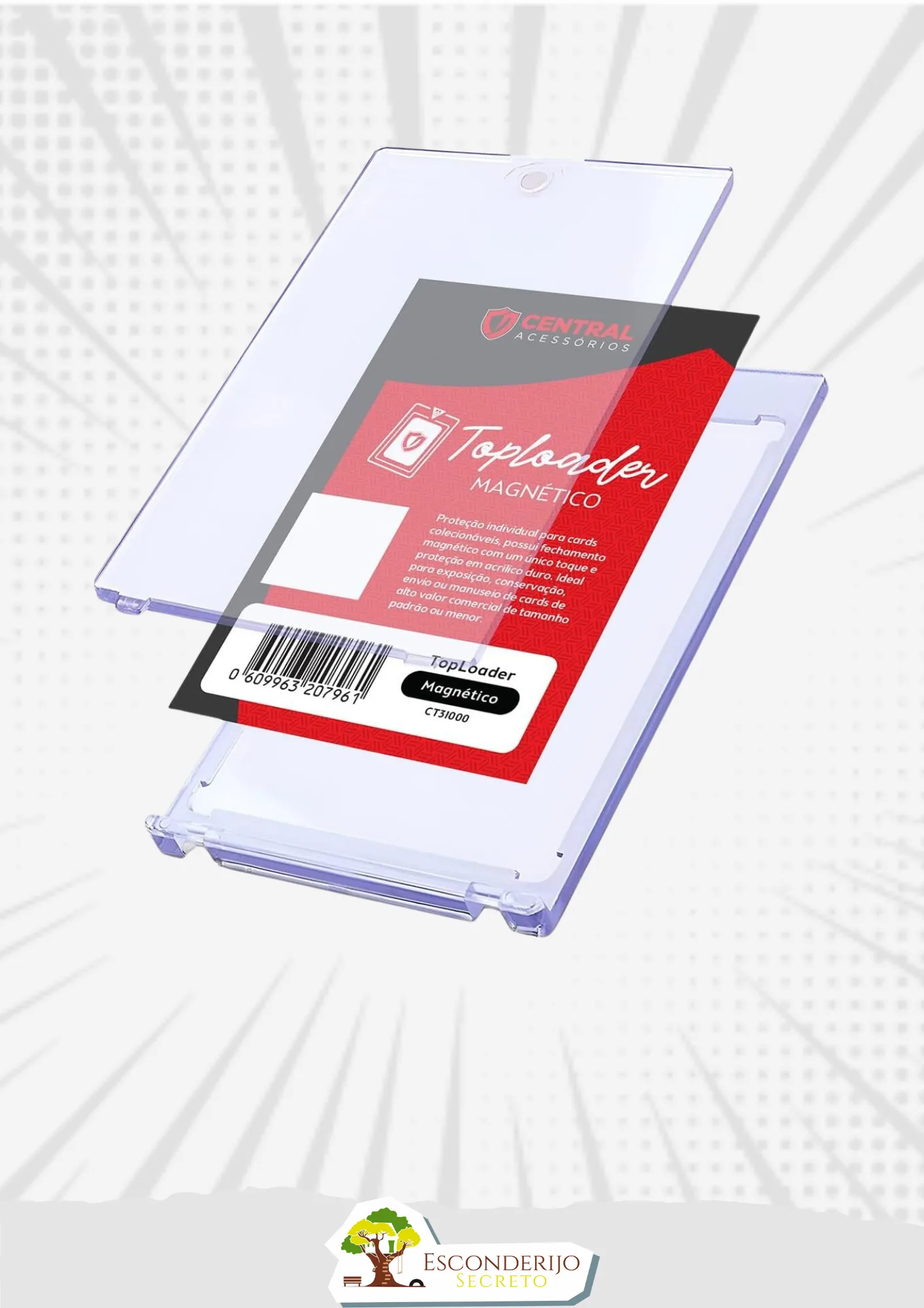 TopLoader Magnético: Transparente - Central