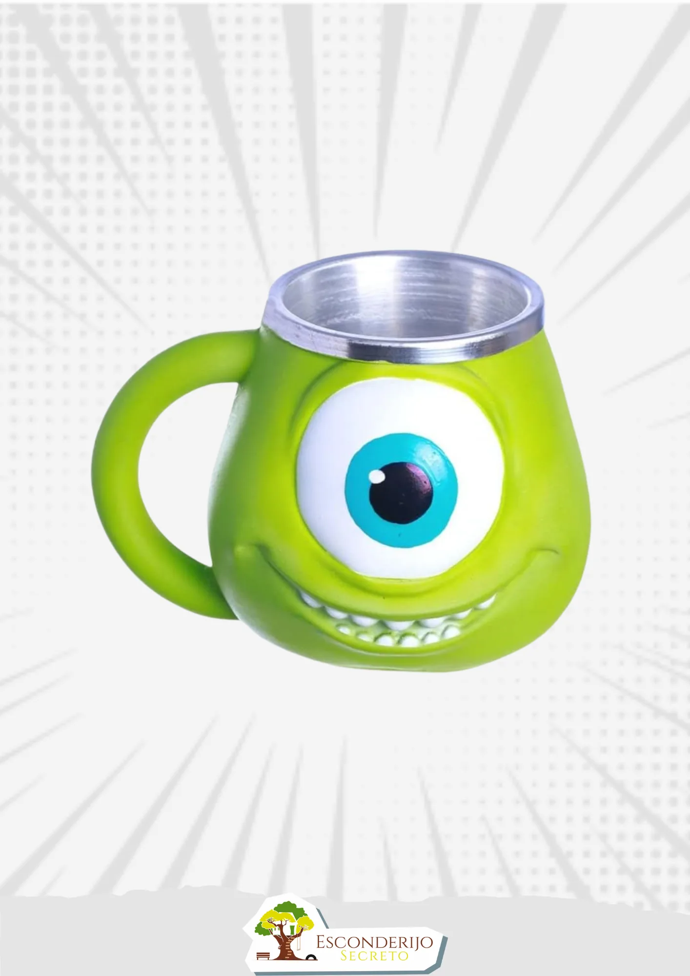 Caneca 3d Mike Wazowski 250ml Resina Monstros S.A. Zona Criativa