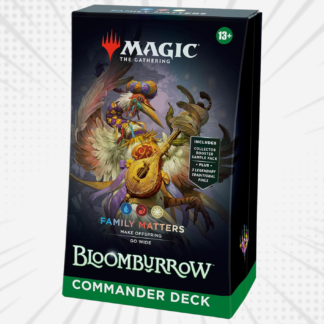Magic: The Gathering Bloomburrow Commander Deck - Family Matters (100-Card Deck, 2-Card Collector Booster Sample Pack + Accessories)